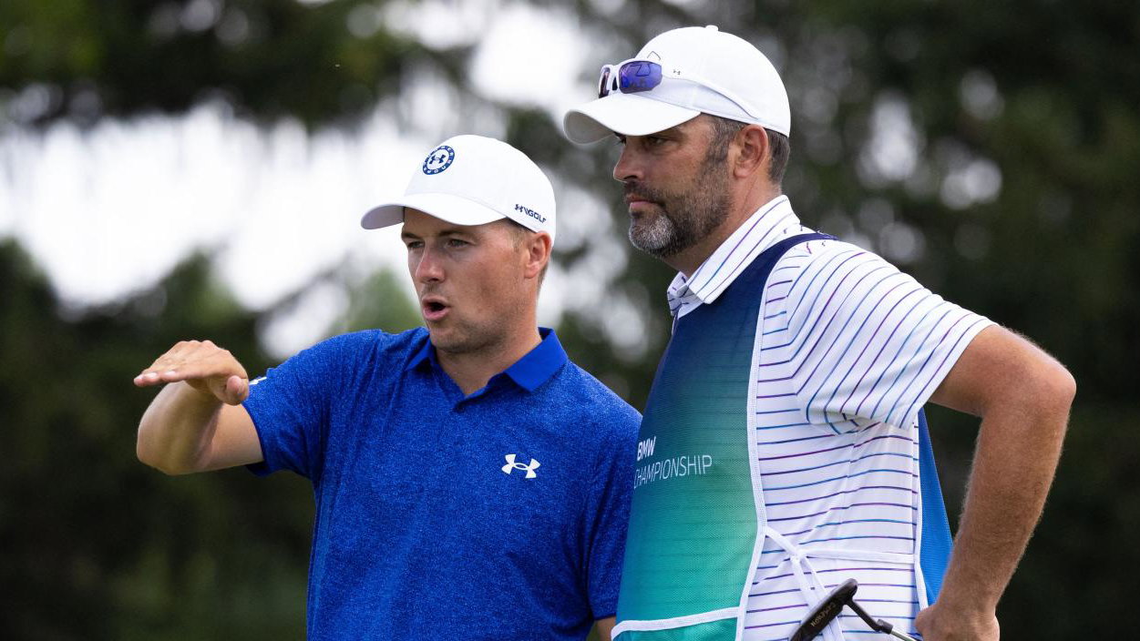 Jordan Spieth and Michael Greller